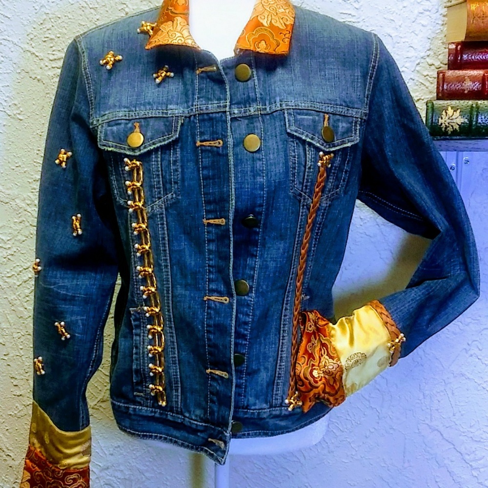 One of a kind REME🔹 Restyled Jean Jacket